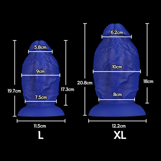 Short Wide Fisting Trainer Dildo | Bulwark | Kikuchi Toys PLATINUM-CURED SILICONE DUAL DENSITY SIZE CHART