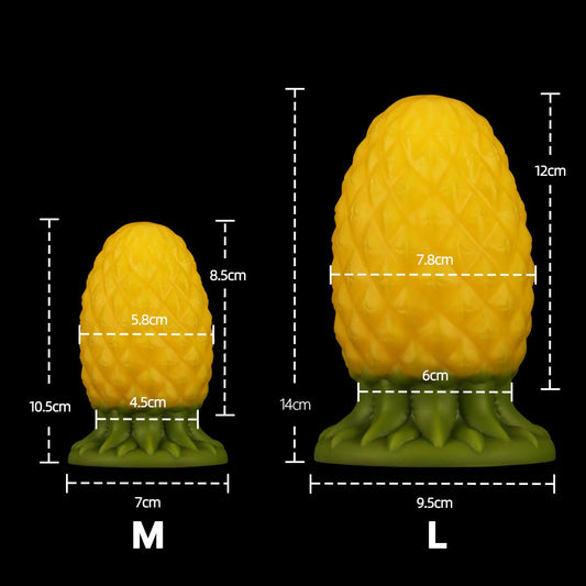 Pina Pop! - Kikuchi Toys Pineapple Anal Plug, size chart